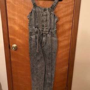 Denim Overalls with Belt